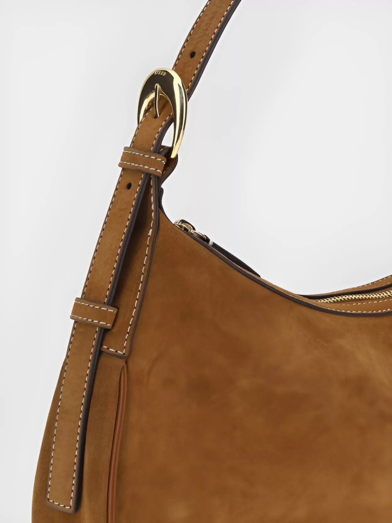 Staud Adjustable Pine Shoulder Bag With Suede Finish