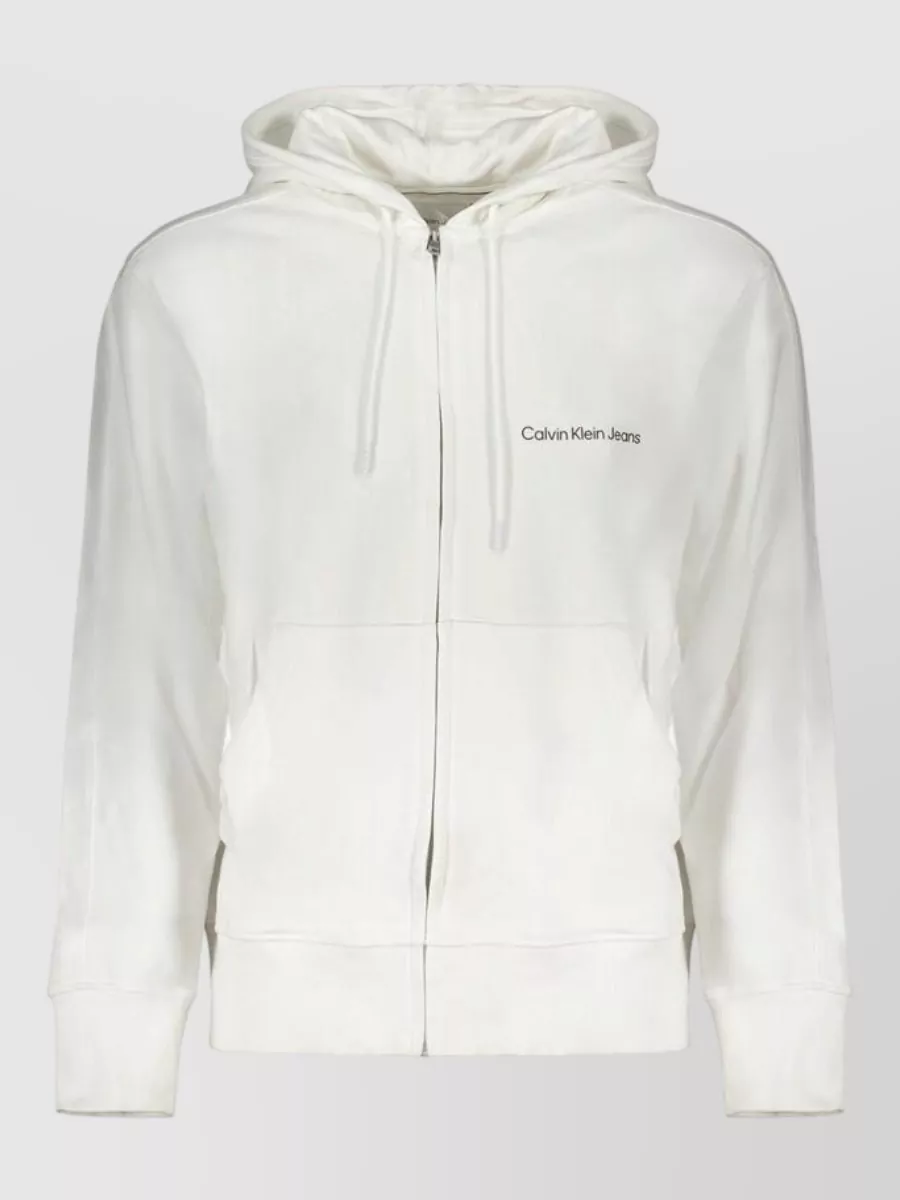 Calvin Klein cotton hooded zip-up jacket