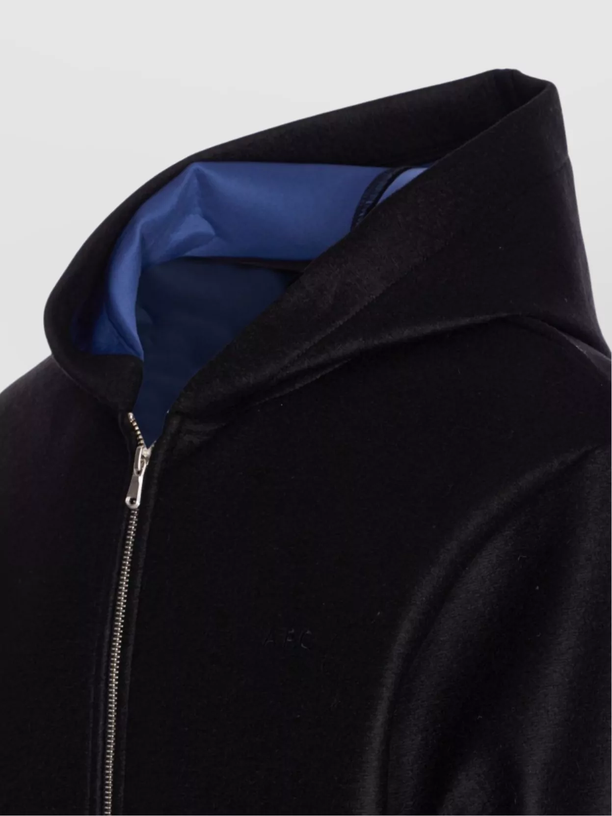 Apc Long Sleeve Hooded Sweater With Embroidered Logo In Black
