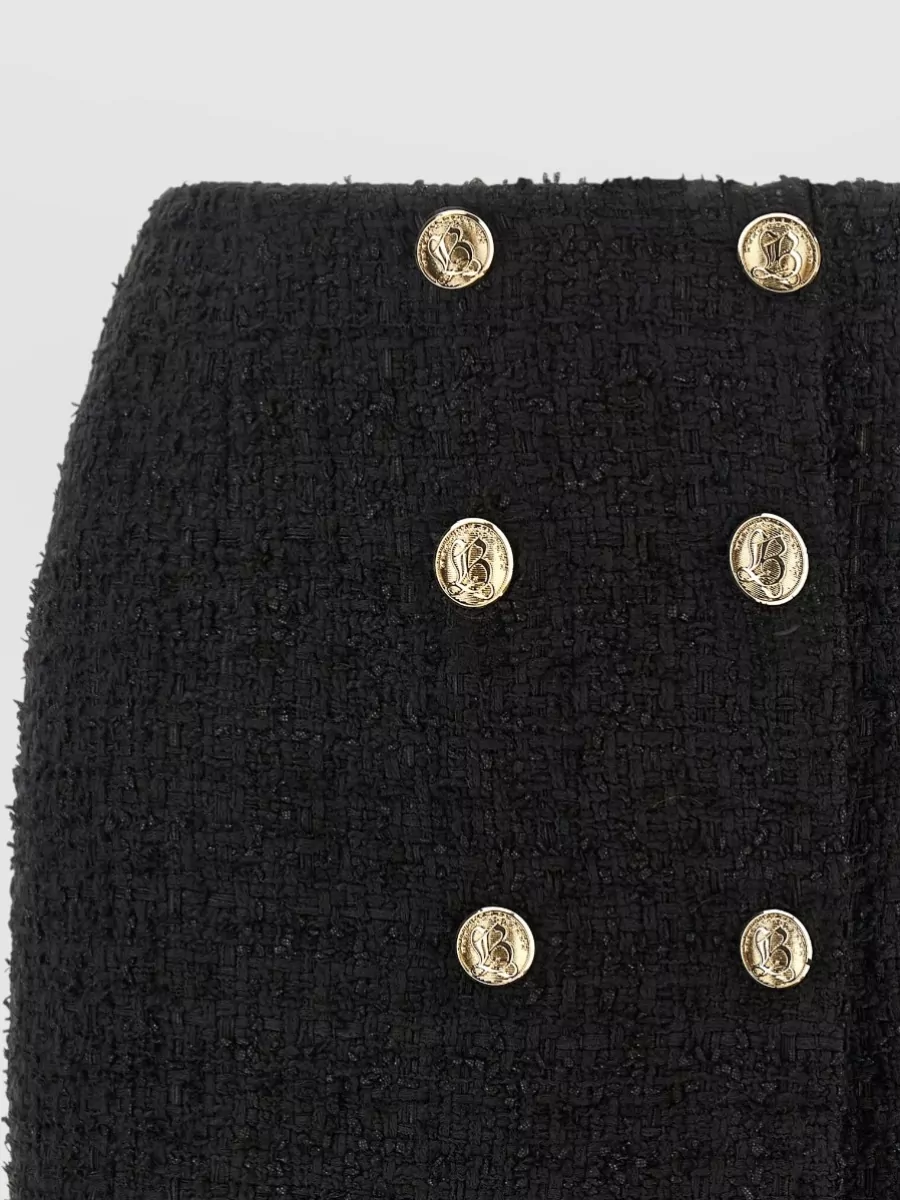 Balmain Bouclé High-Rise Mini Skirt