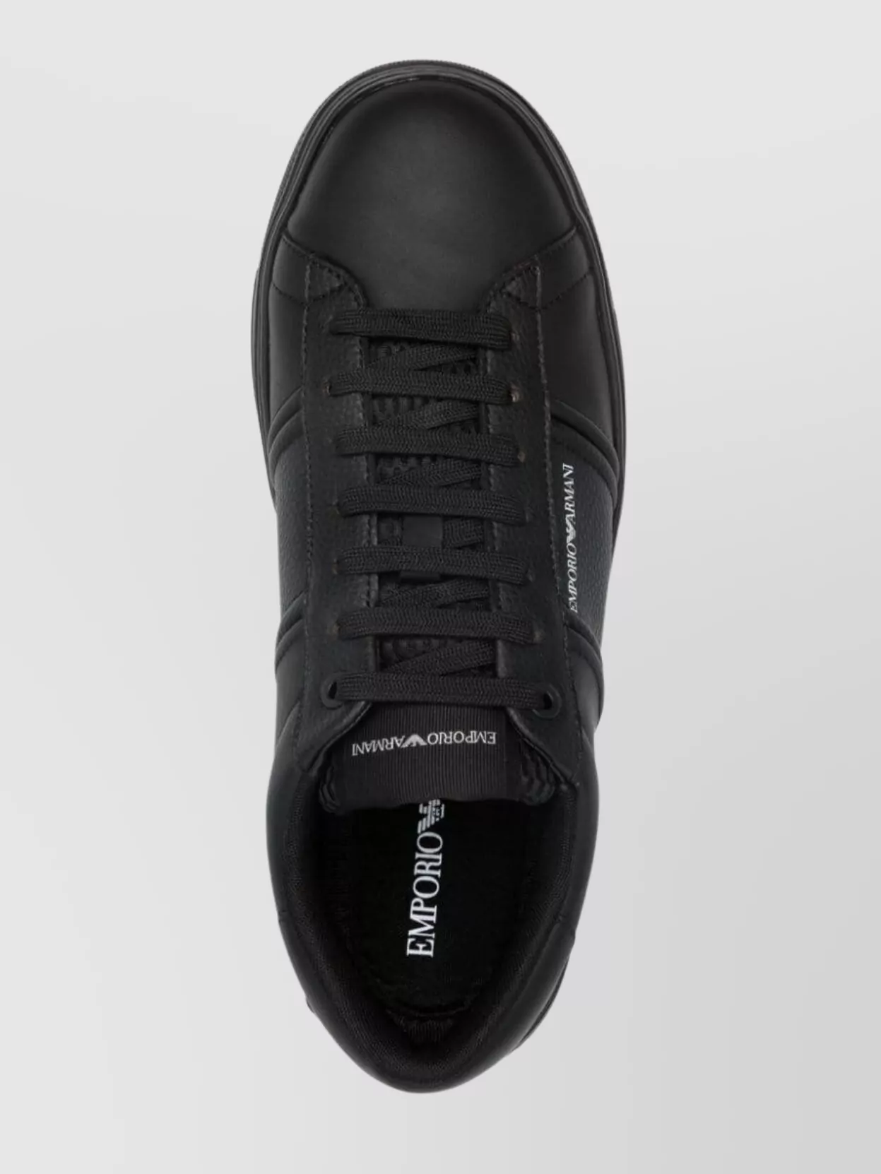 Emporio Armani Logo-Print Leather Low-Top Sneakers