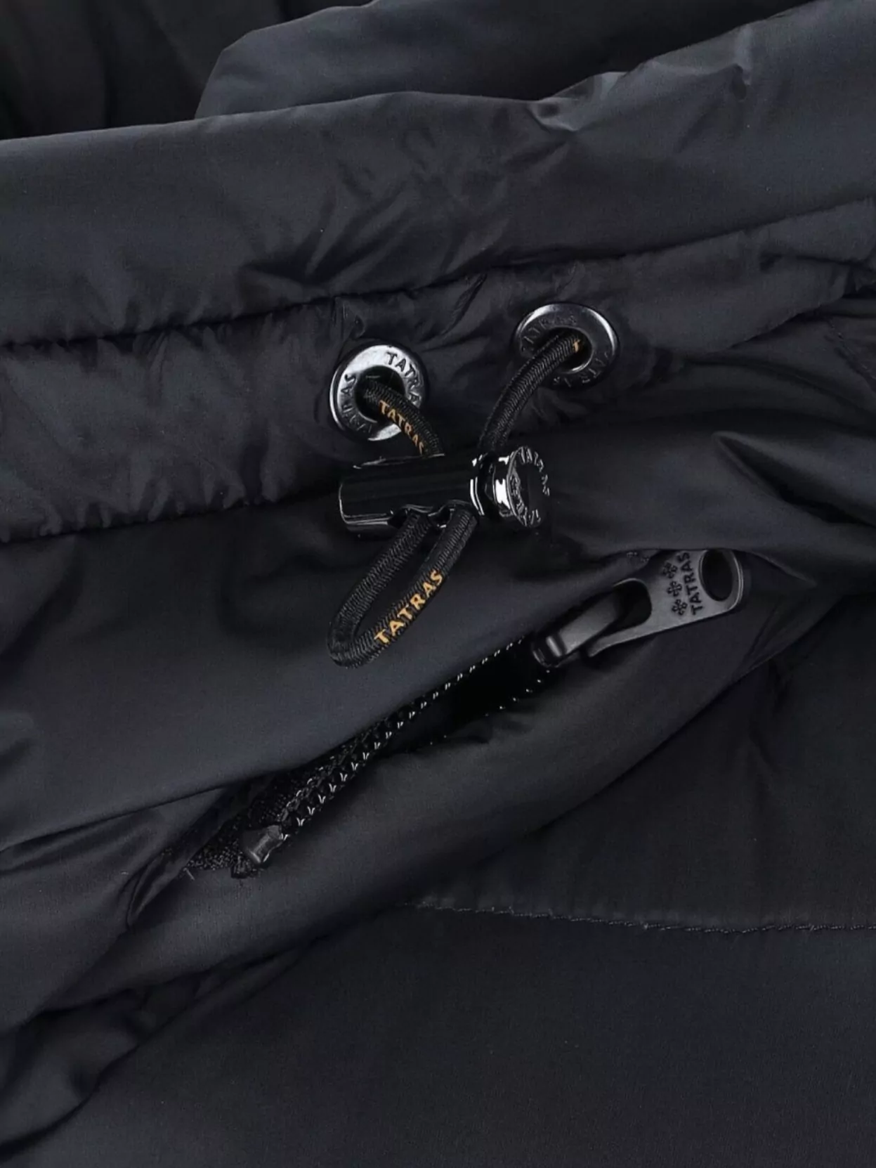 Tatras Quilted Long Jacket High Collar In Blue