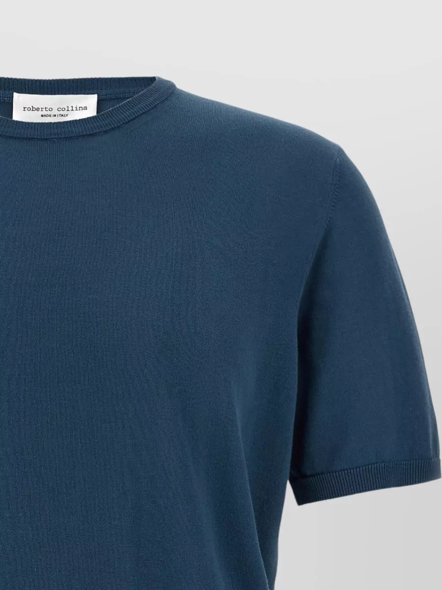 Roberto Collina Cotton Short-Sleeve Sweater