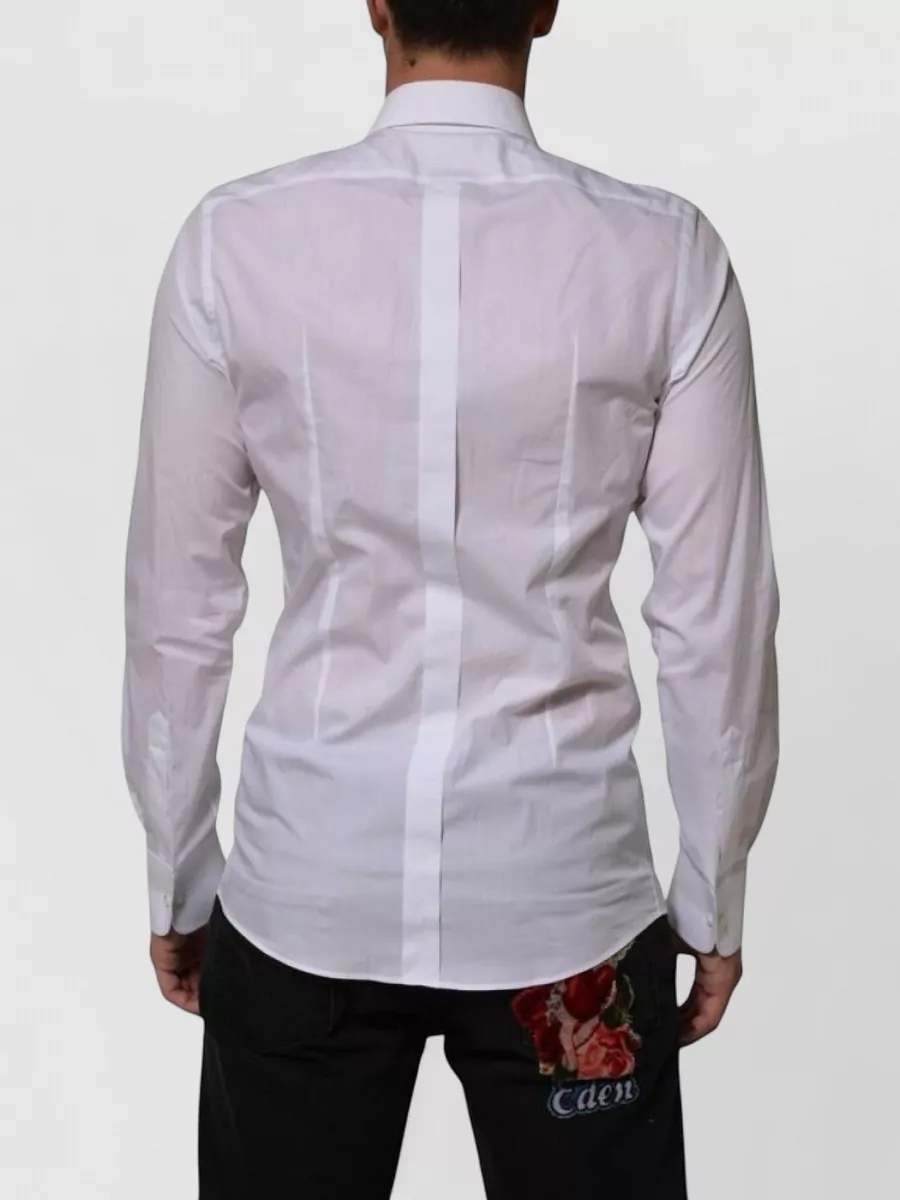 Dolce&Gabbana Cotton Pearl-Embellished Formal Shirt