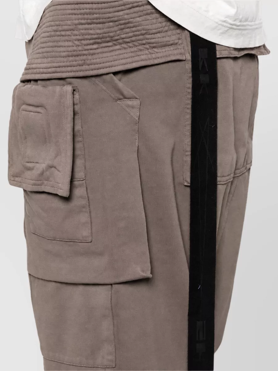 Rick Owens Drkshdw Cotton Drop-Crotch Cargo Bermuda Shorts