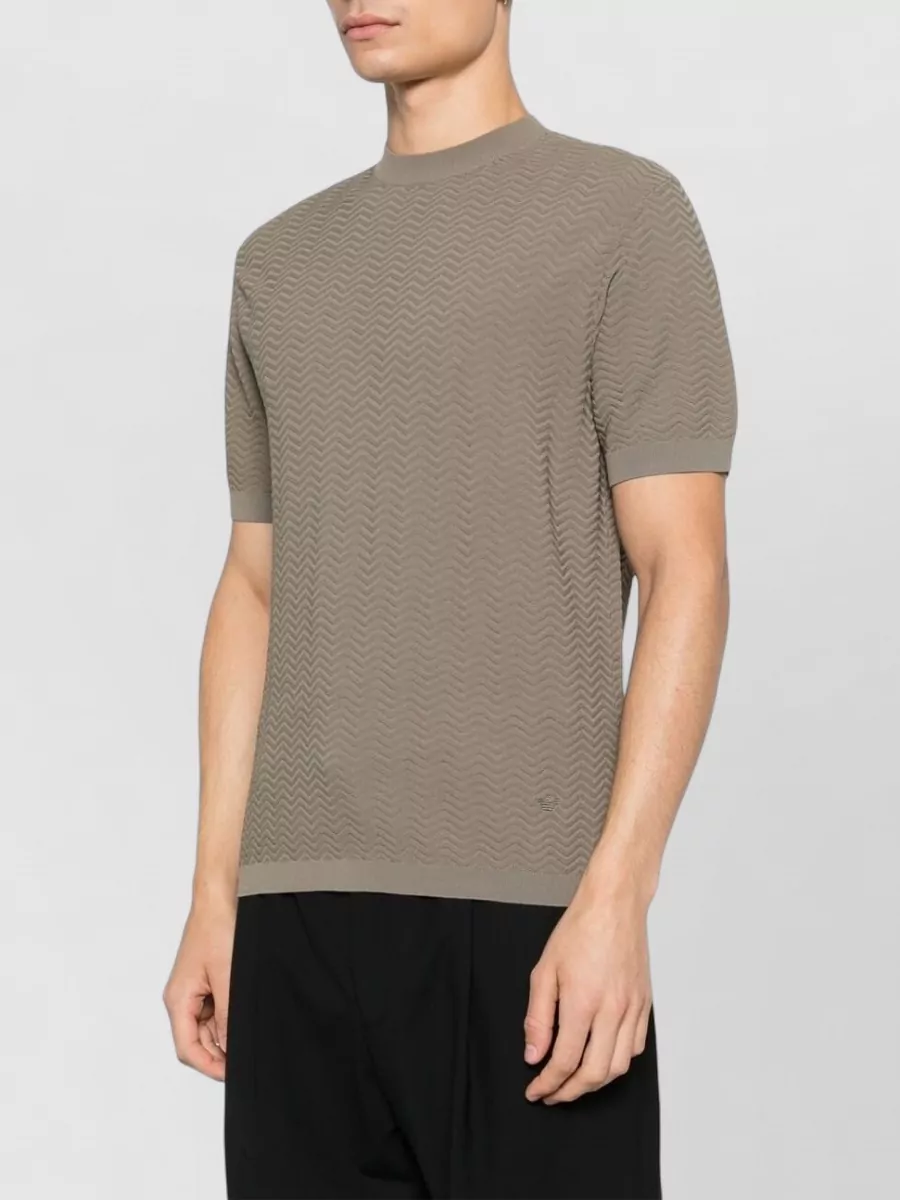 Emporio Armani Textured Knit Short-Sleeve Crew-Neck T-Shirt