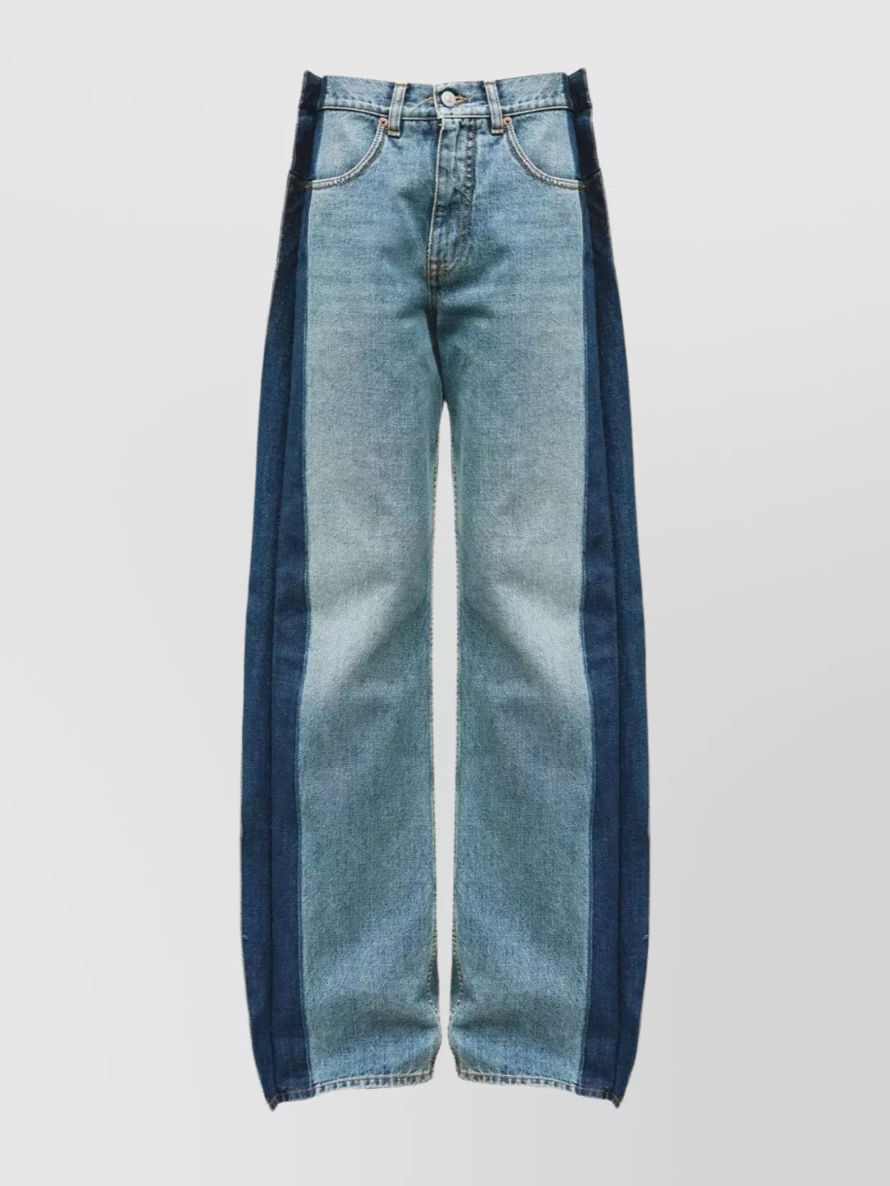 Mm6 Maison Margiela Five Pocket Straight Fit Trousers In Gold