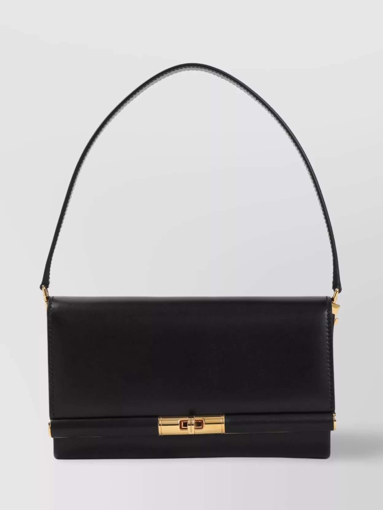 Dolce & Gabbana Adjustable Strap Calf Leather Shoulder Bag In Black