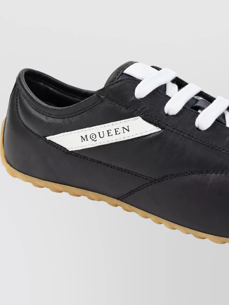 Alexander Mcqueen Leather Low-Top Sneakers