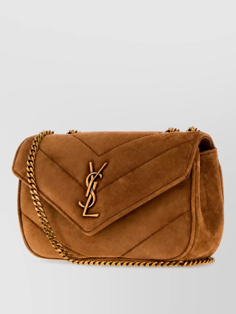 Saint Laurent lou lou mini leather clutch bag