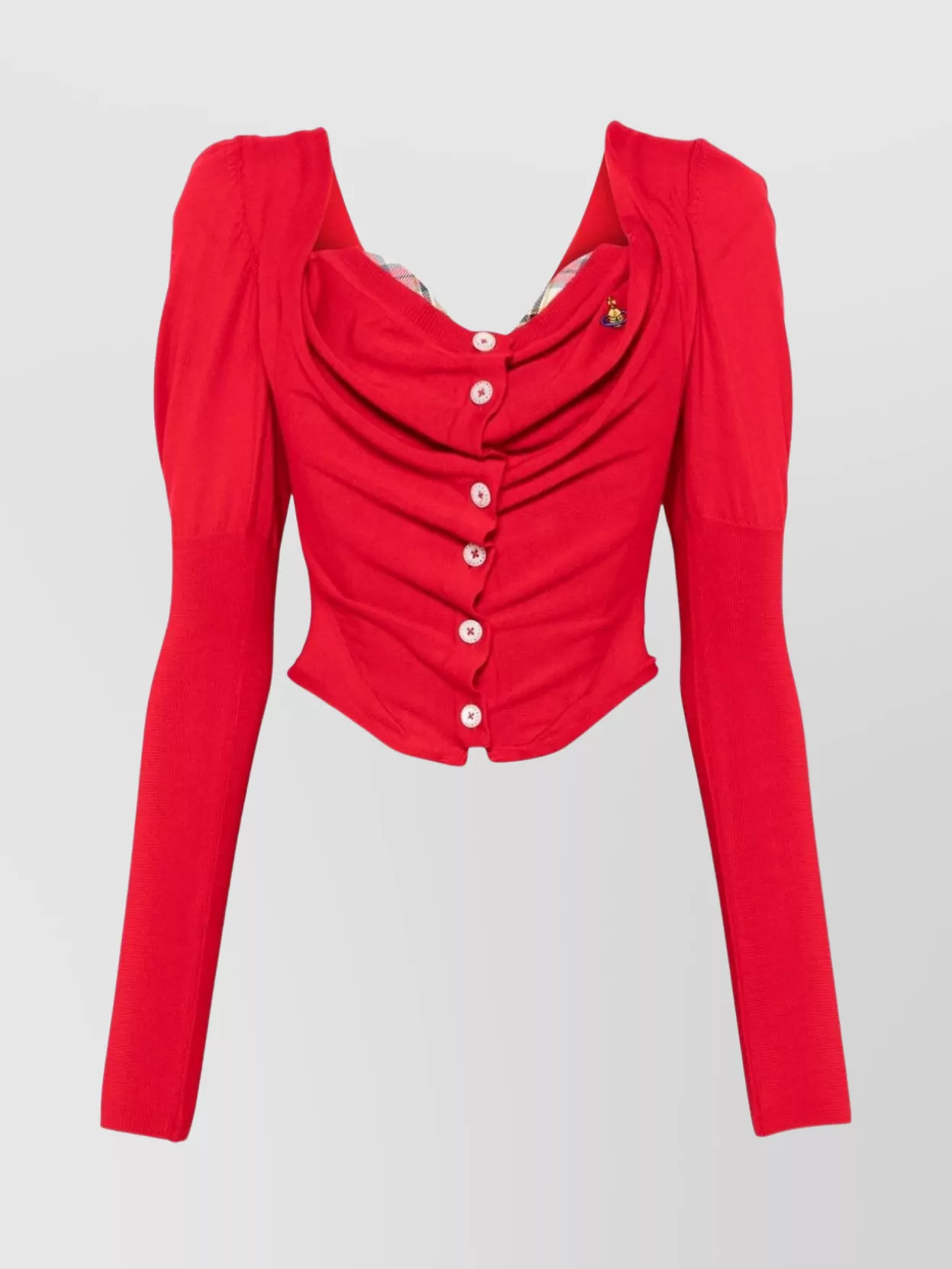 Vivienne Westwood Wool Corset Top Puff Sleeves