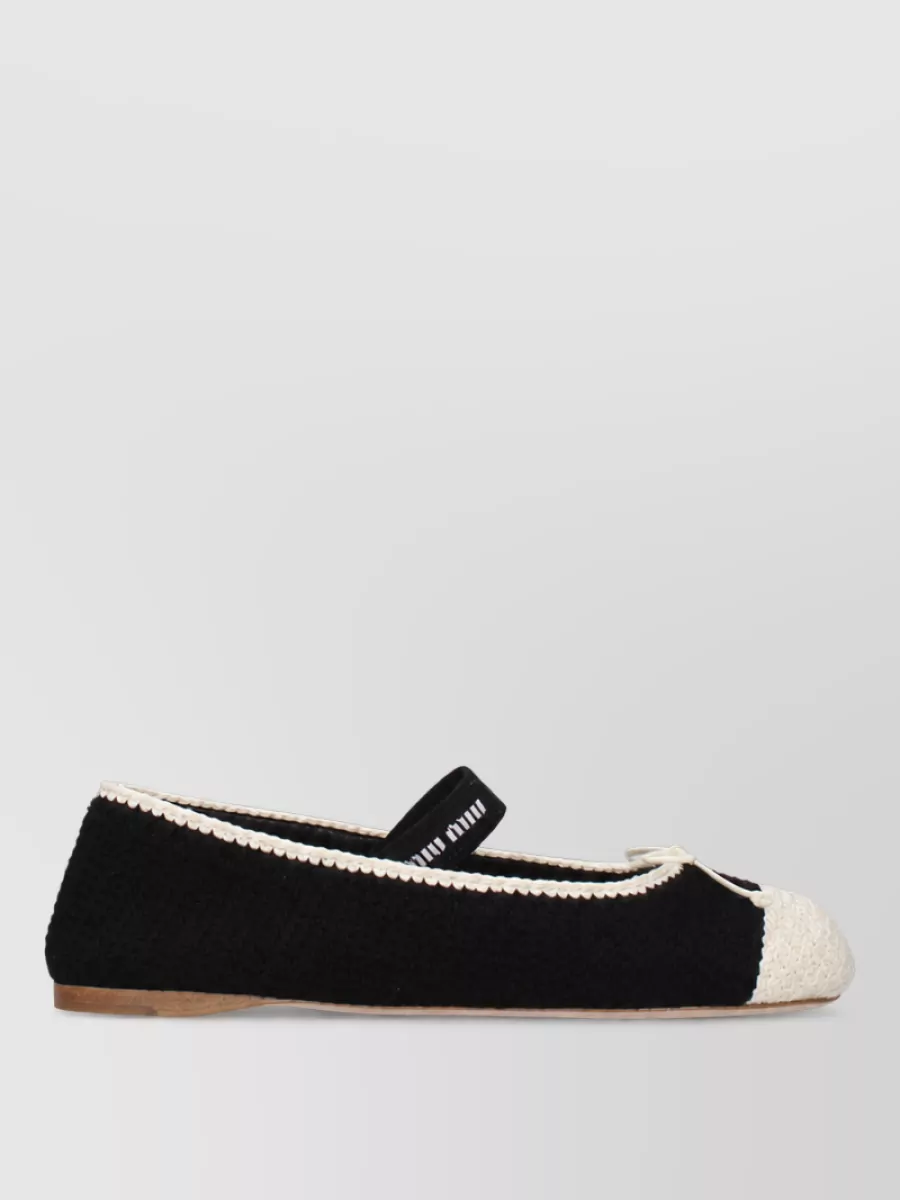 Miu Miu Textile Ballerina Flats