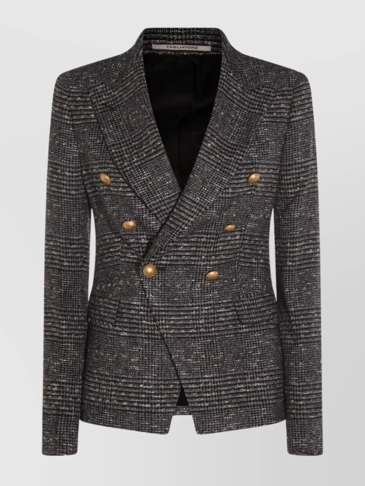 Tagliatore Structured Double-breasted Blazer Button Detailing In Gray