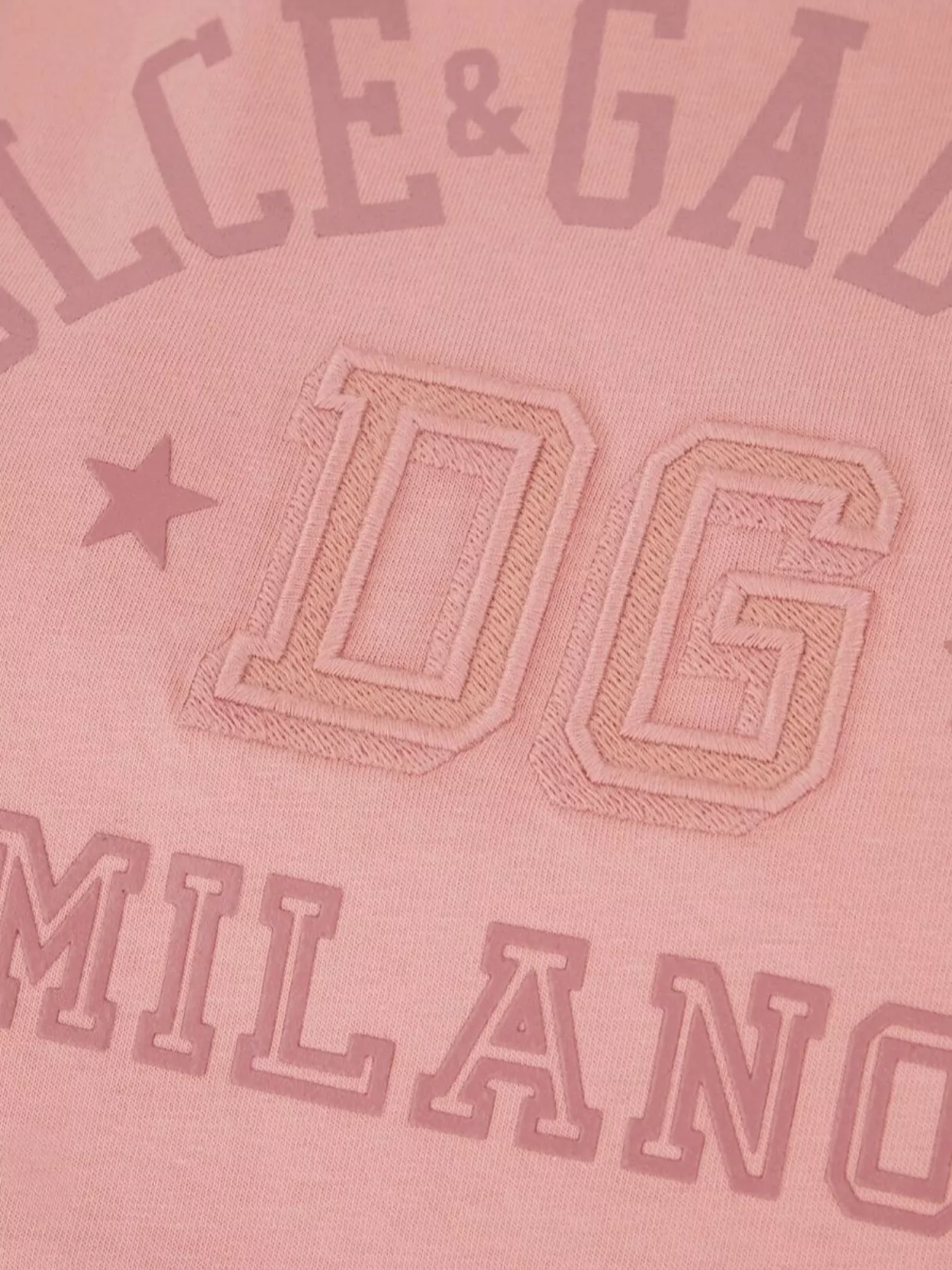 Dolce & Gabbana Cotton Crew Neck T-shirt With Graphic Print In Pink