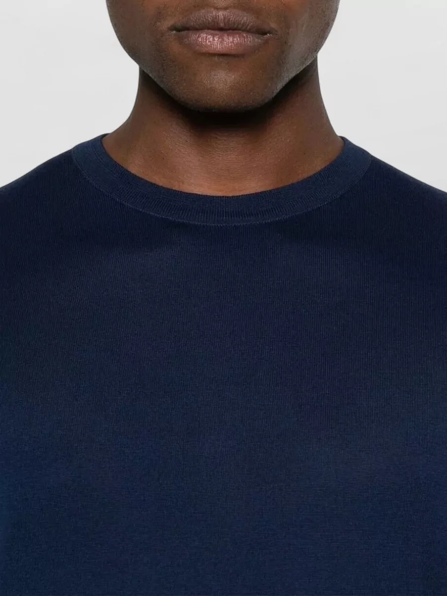 John Smedley Cotton Crewneck Long-Sleeve T-Shirt