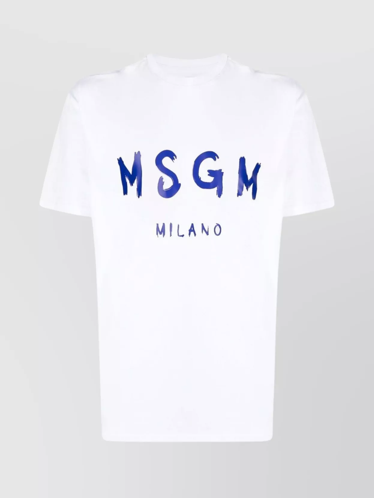 Msgm Logo-Print Crew Neck Cotton T-Shirt