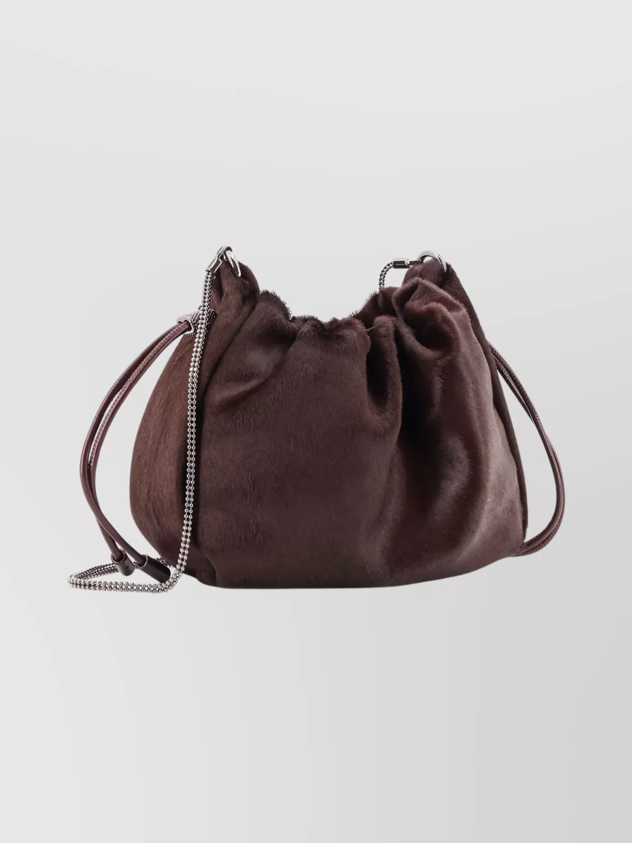 Brunello Cucinelli Mini Bucket Shoulder Bag In Pony Skin