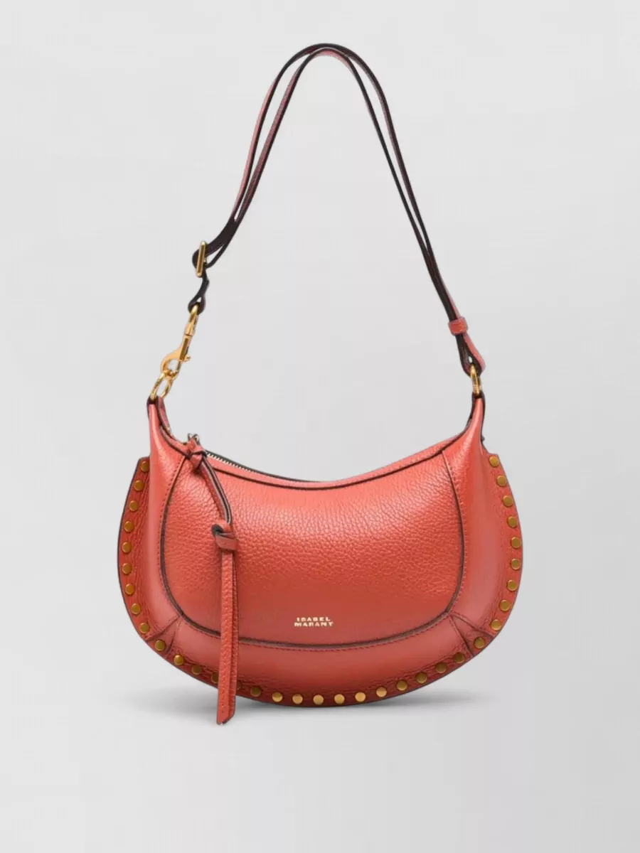 Isabel Marant Oskan Moon Leather Crossbody Bag