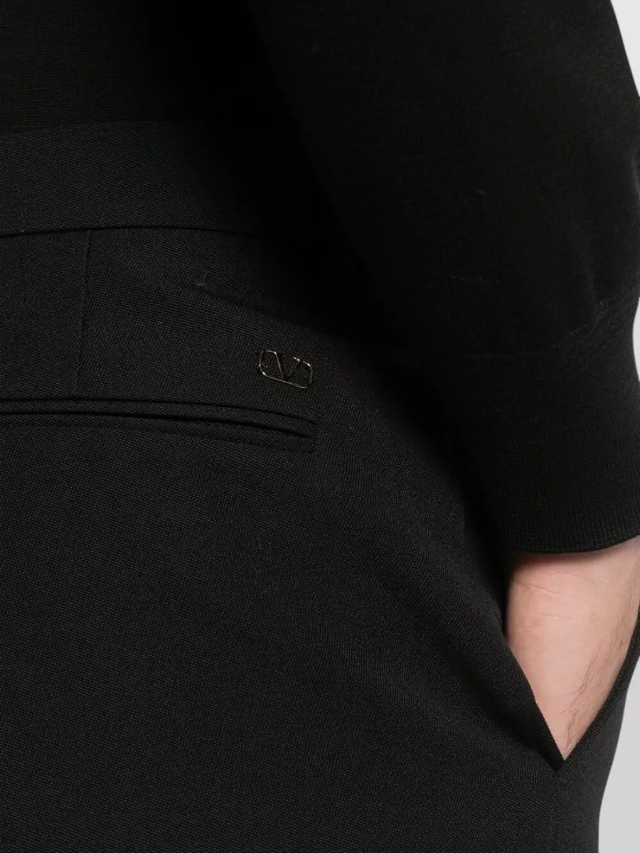 Valentino Tailored Wool Trousers With Pockets And Loops