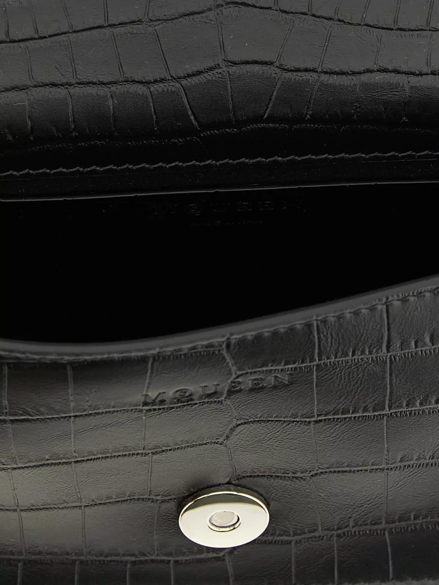 Mc Queen Leather Jewelled Mini Shoulder Bag