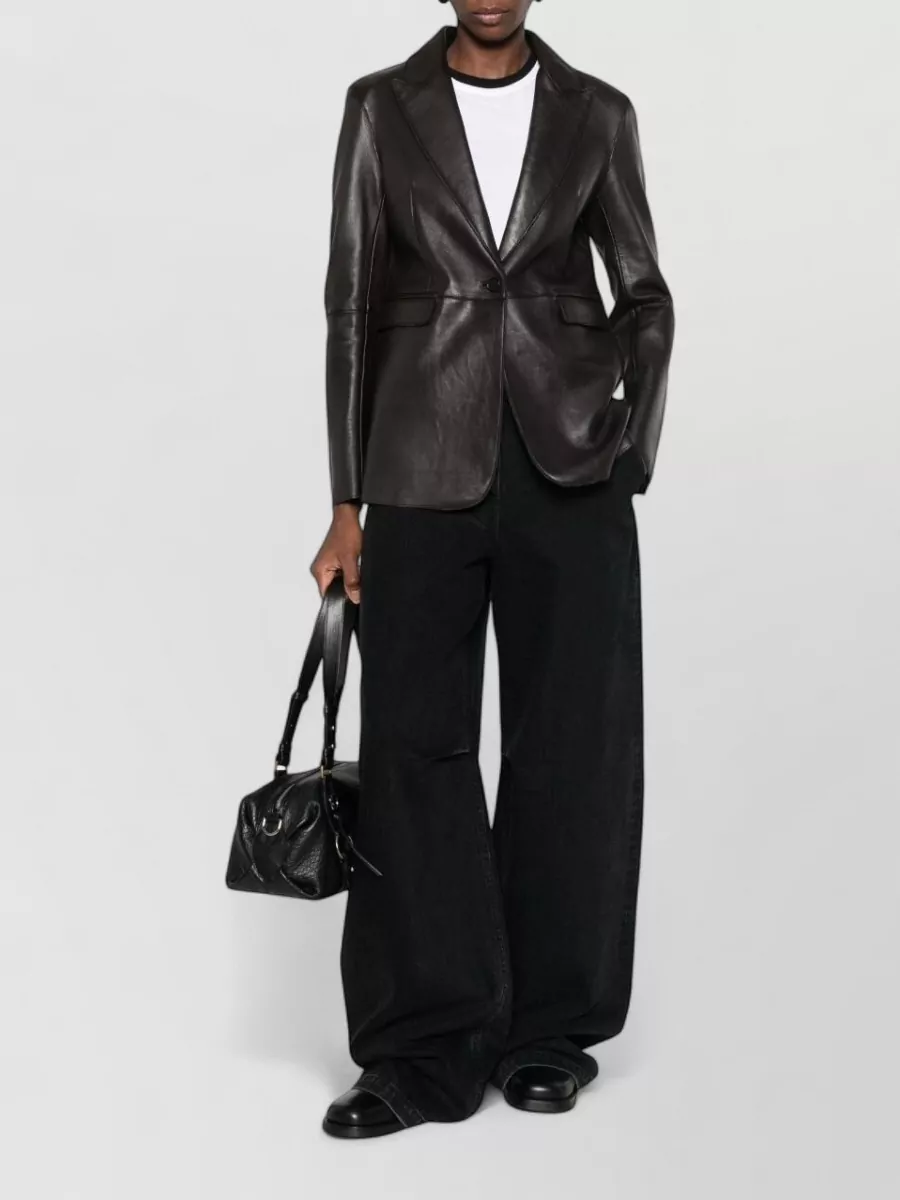 Parosh Leather Blazer