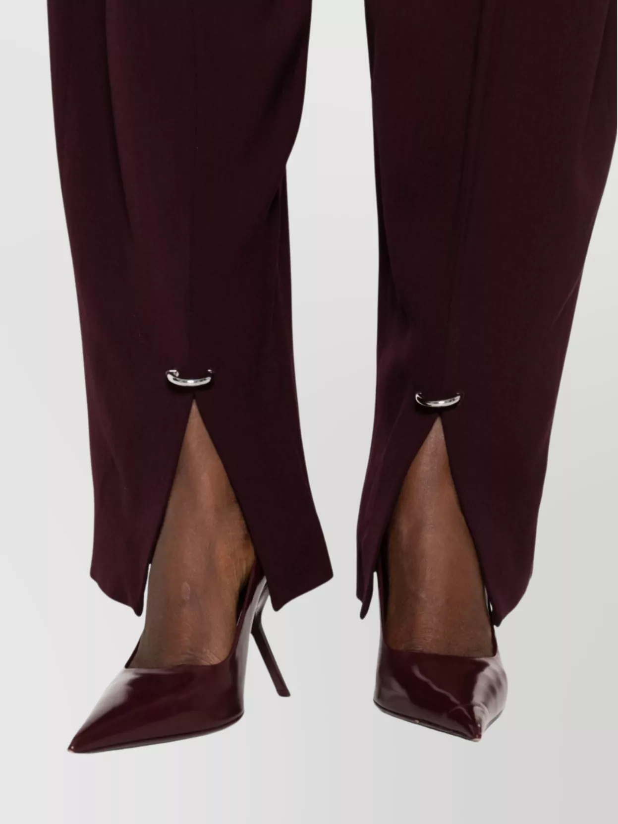 Mugler High Waist Straight Leg Trousers