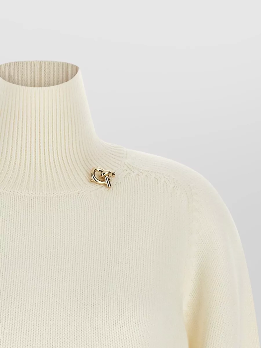 Fabiana Filippi Virgin Wool Ribbed Turtleneck Sweater