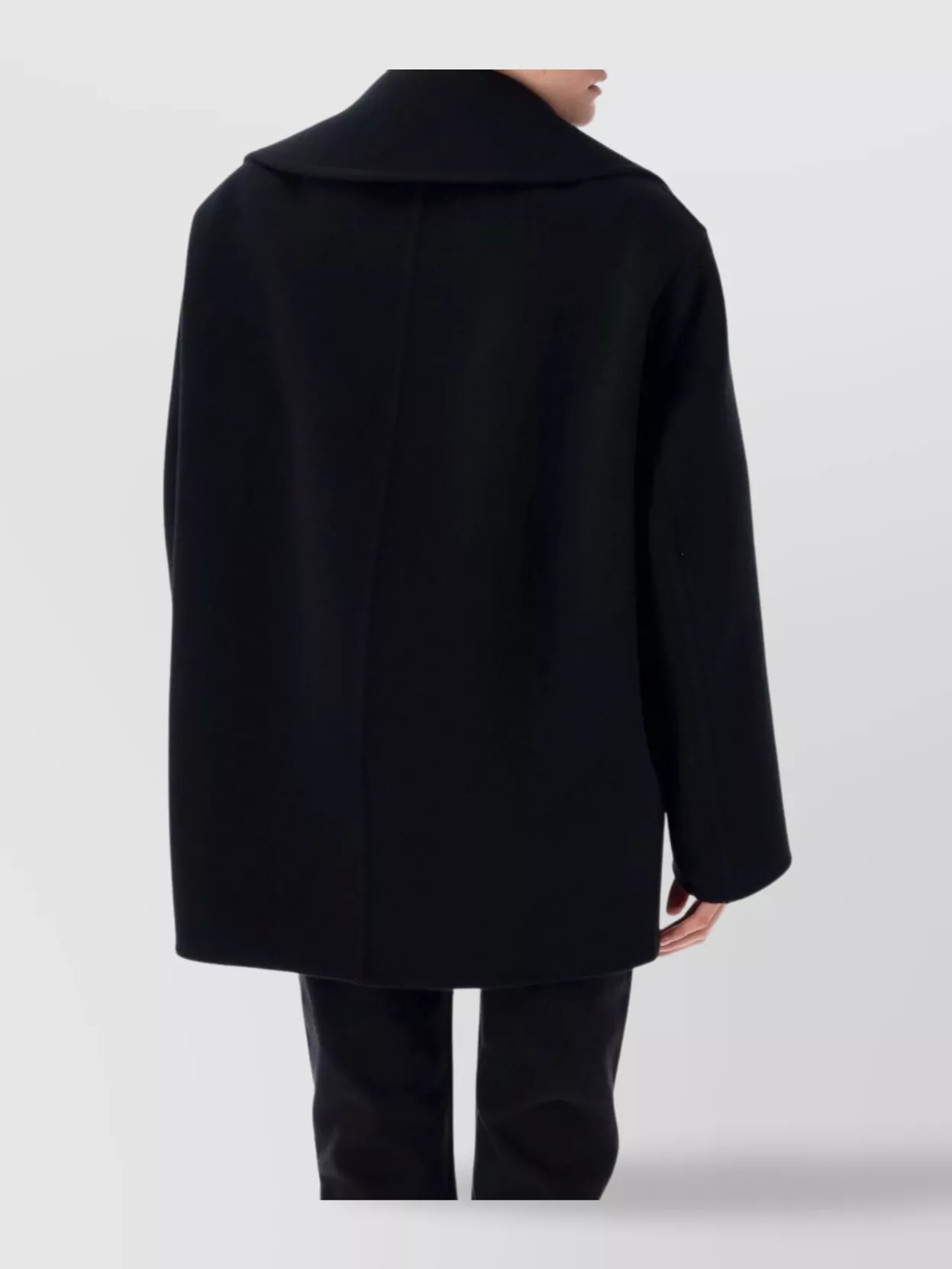 Saint Laurent Wool Peacoat Wide Lapels