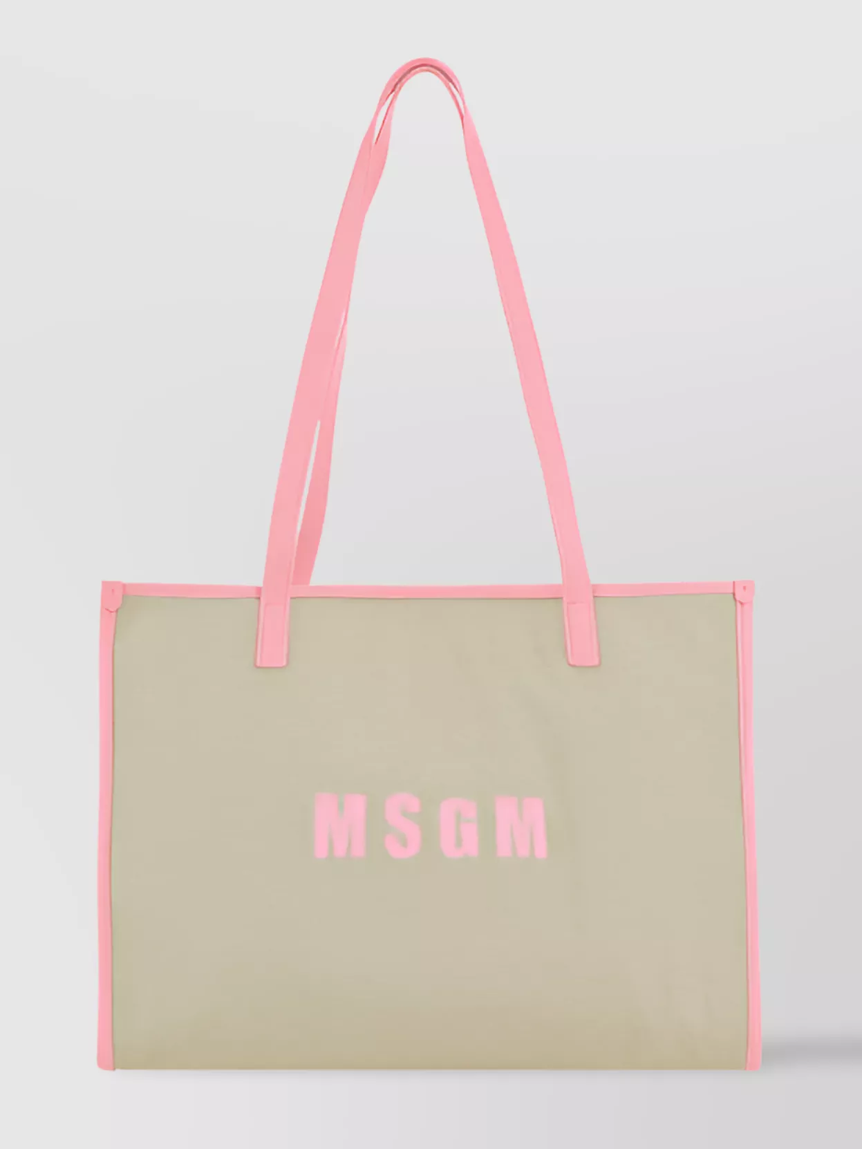 Shop Msgm Medium Canvas Shoulder Bag