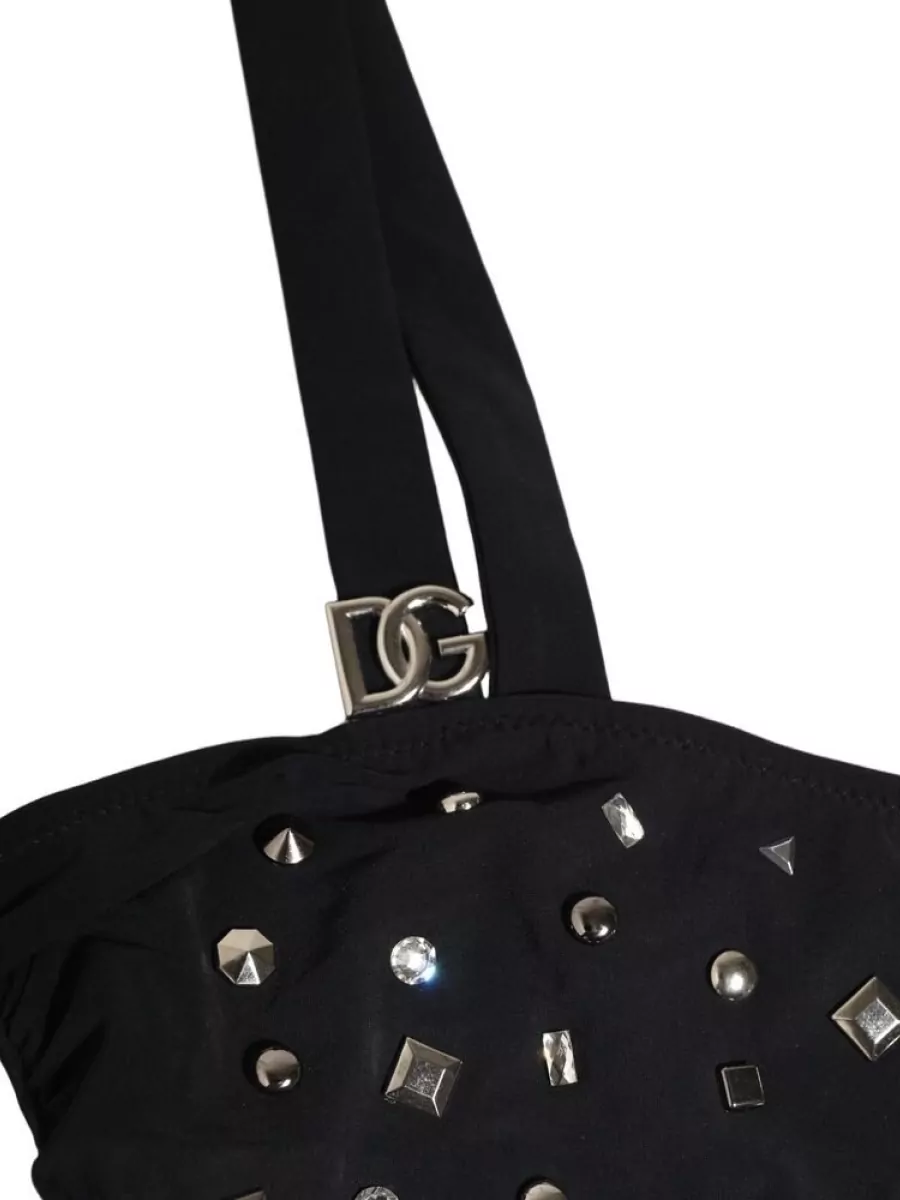 Dolce&Gabbana Embellished Cutout Bandeau Bodysuit