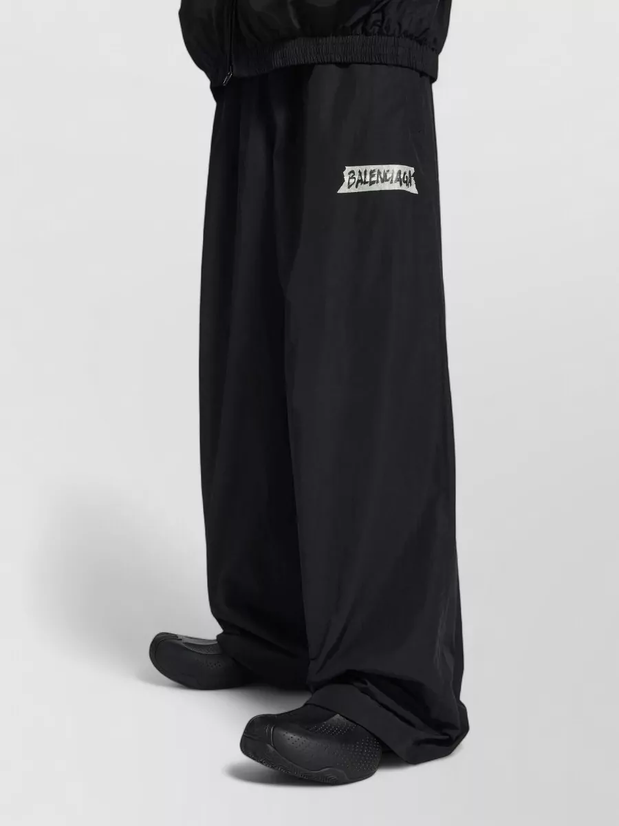 Balenciaga Wide Leg Track Trousers Side Pocket