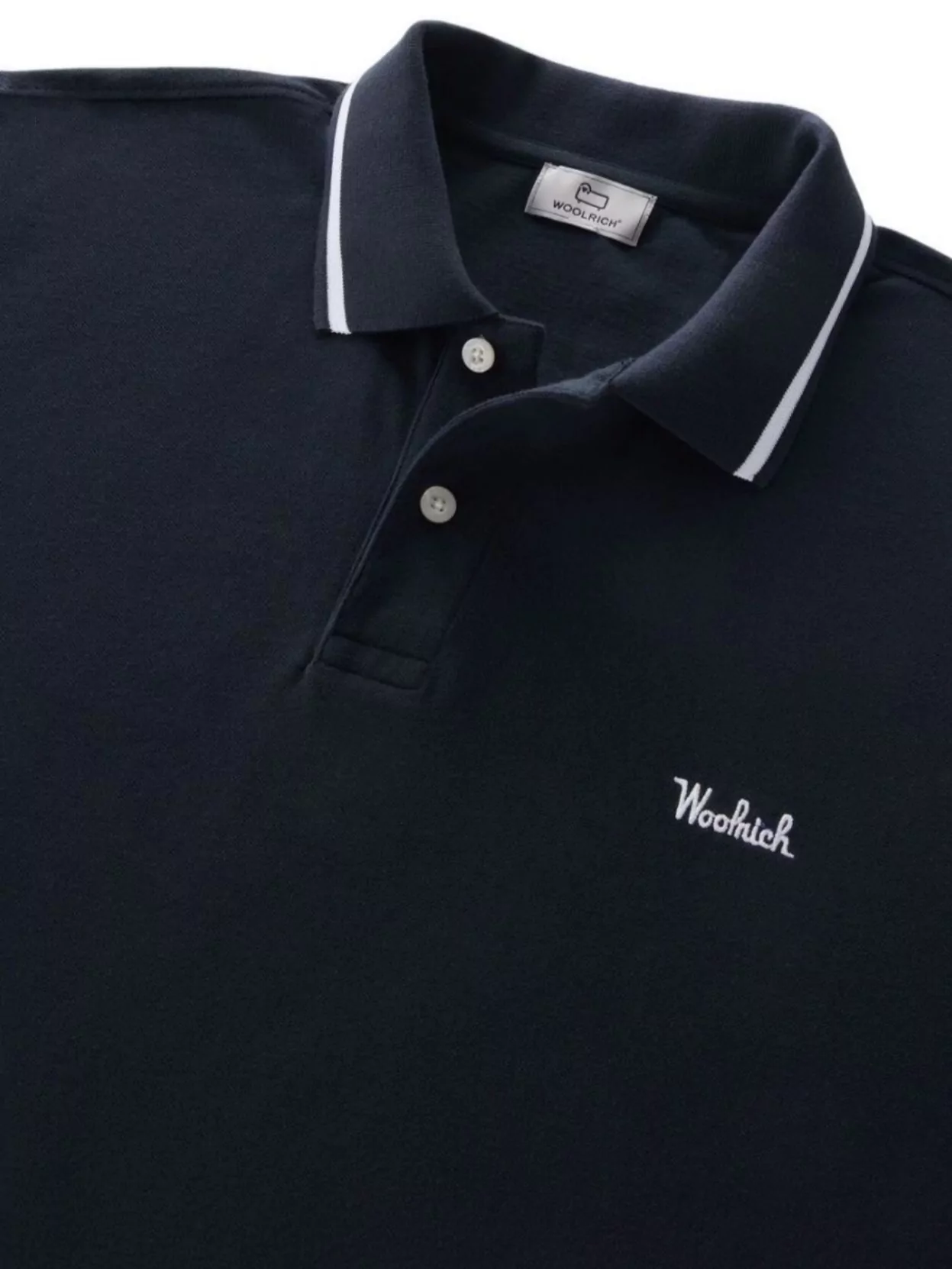 Woolrich Collar And Cuffs In Ribbed Fabric