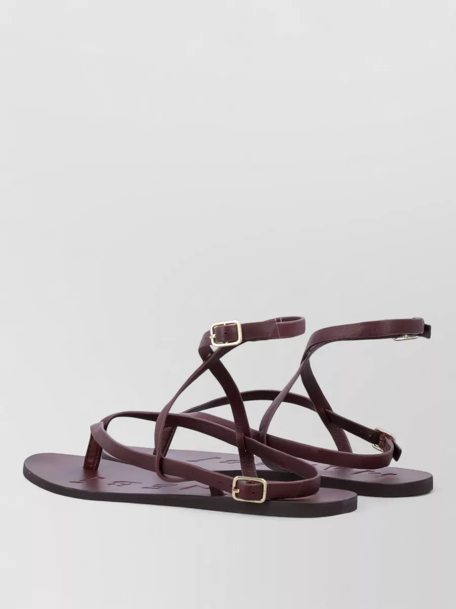 Manebi Leather Thong Sandals