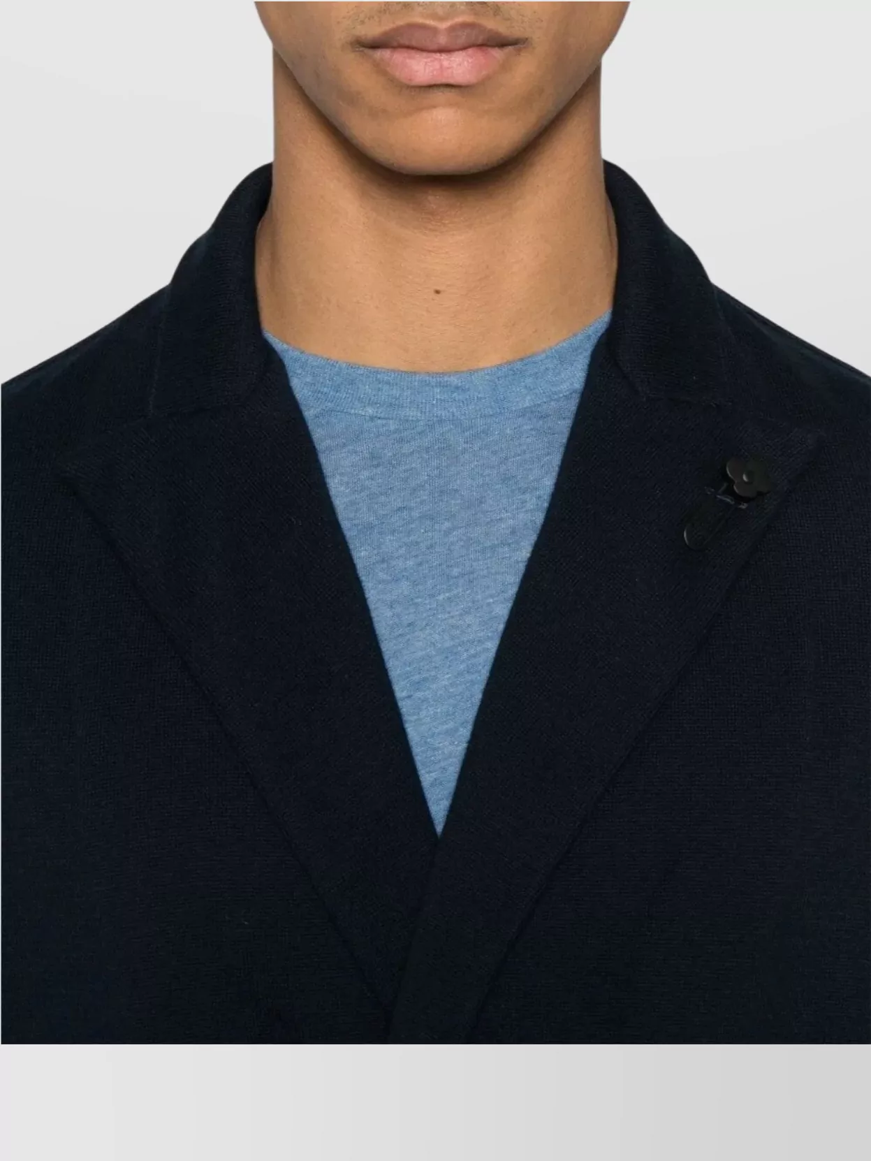 Lardini Men Cotton Jacket Brooch Detail