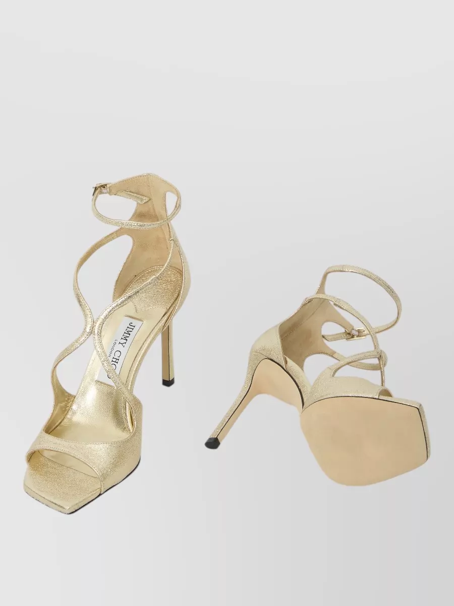 Jimmy Choo Glitter Ankle-Strap Sandals