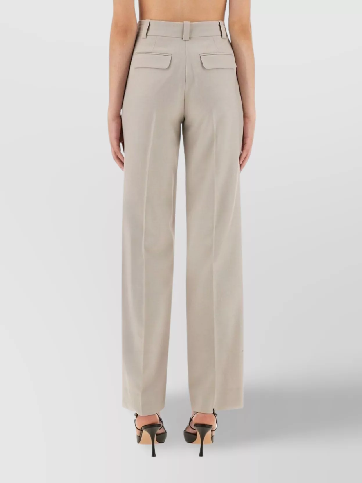 Victoria Beckham Straight Leg Trousers With Wide-Leg Design