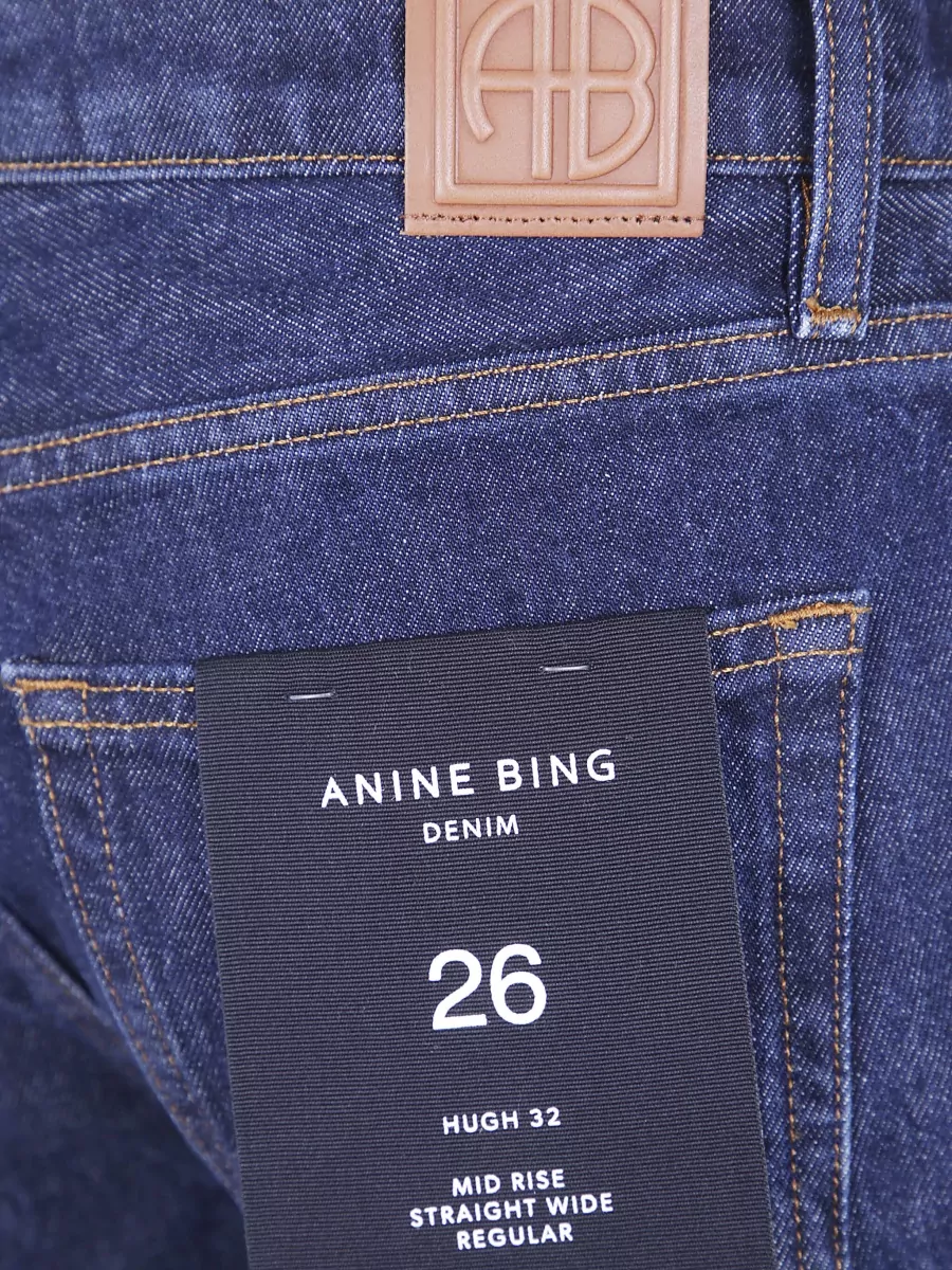 Anine Bing Denim High-Rise Straight-Leg Jeans