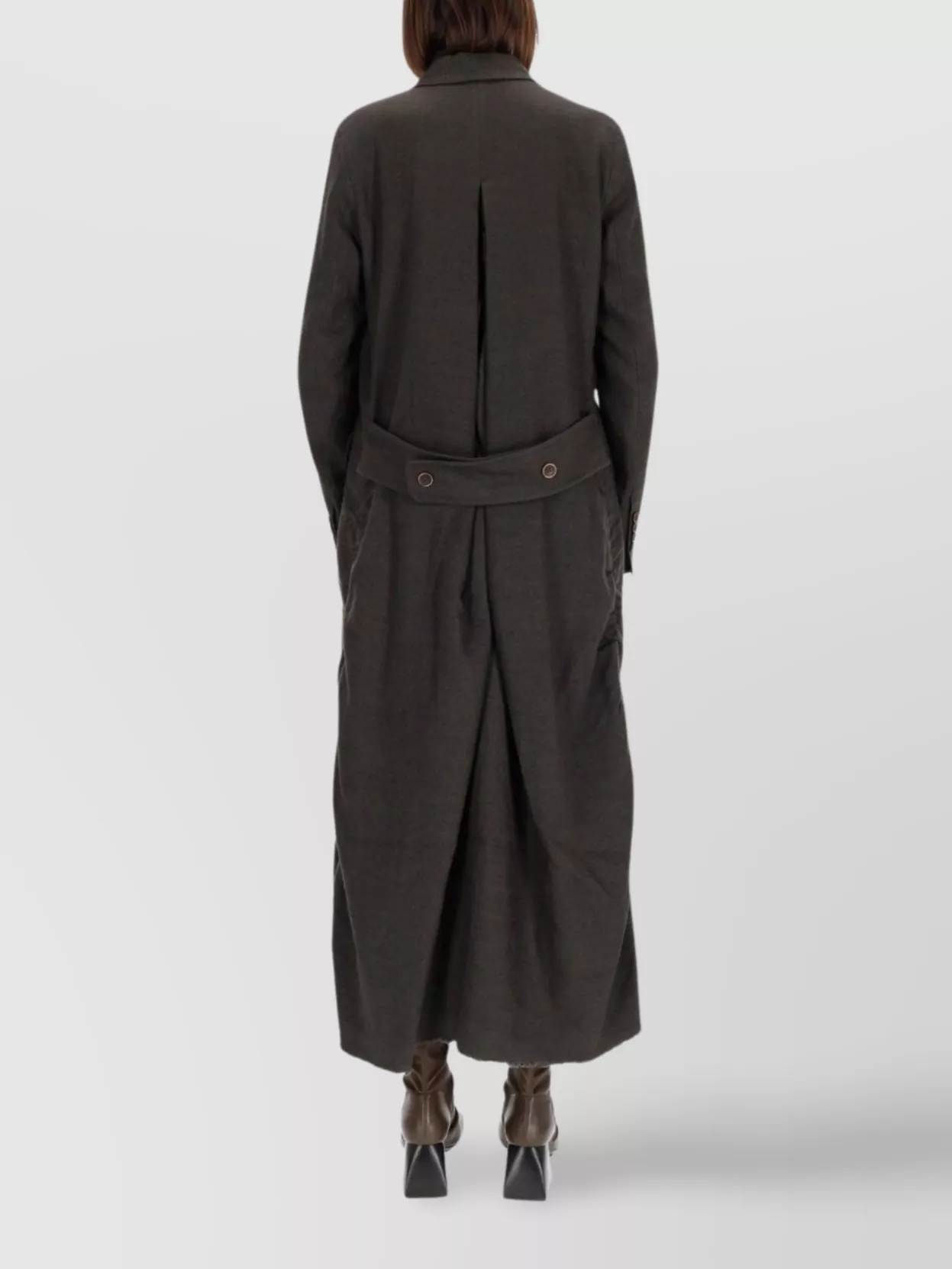 Uma Wang Double Breasted Long Coat Pockets