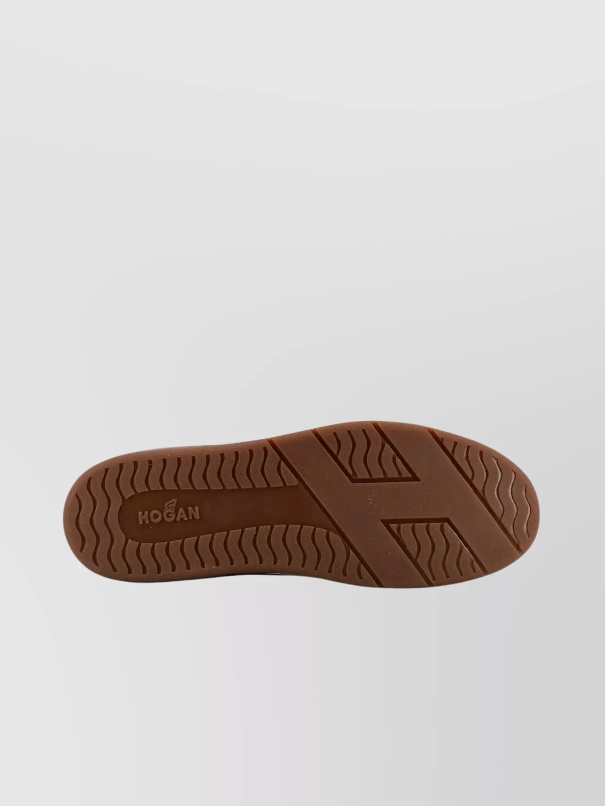 Hogan Rubber Sole Suede Finish Sneakers In Brown