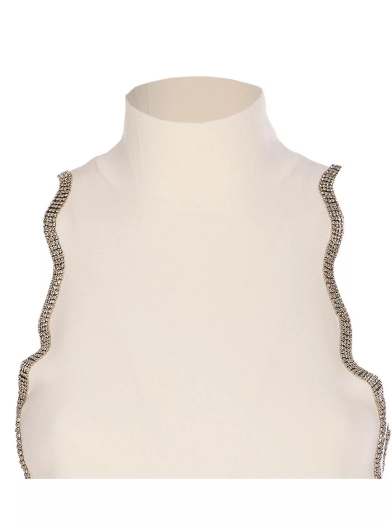 Liu •jo Embellished Sleeveless High Neck Knitwear Tank