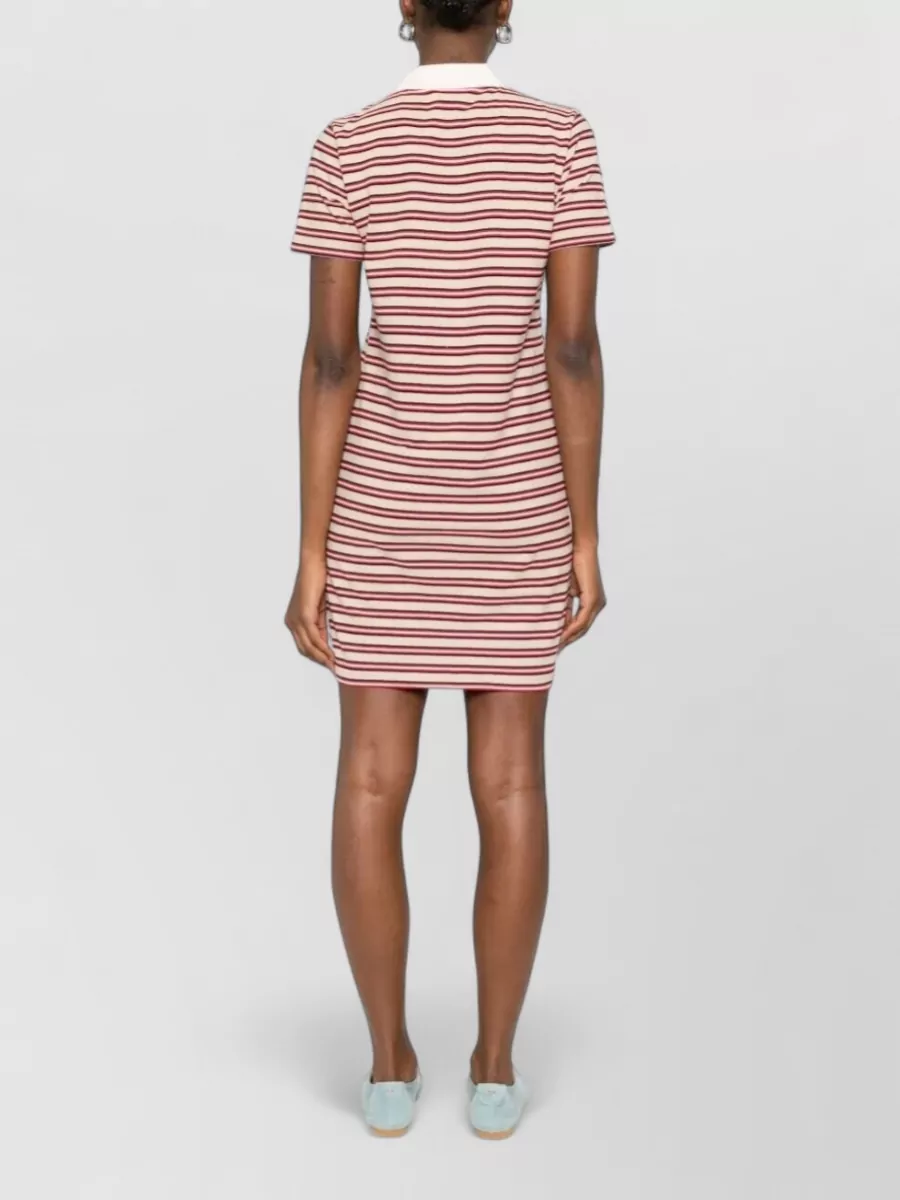 A.p.c. Cotton Striped Polo Mini Dress