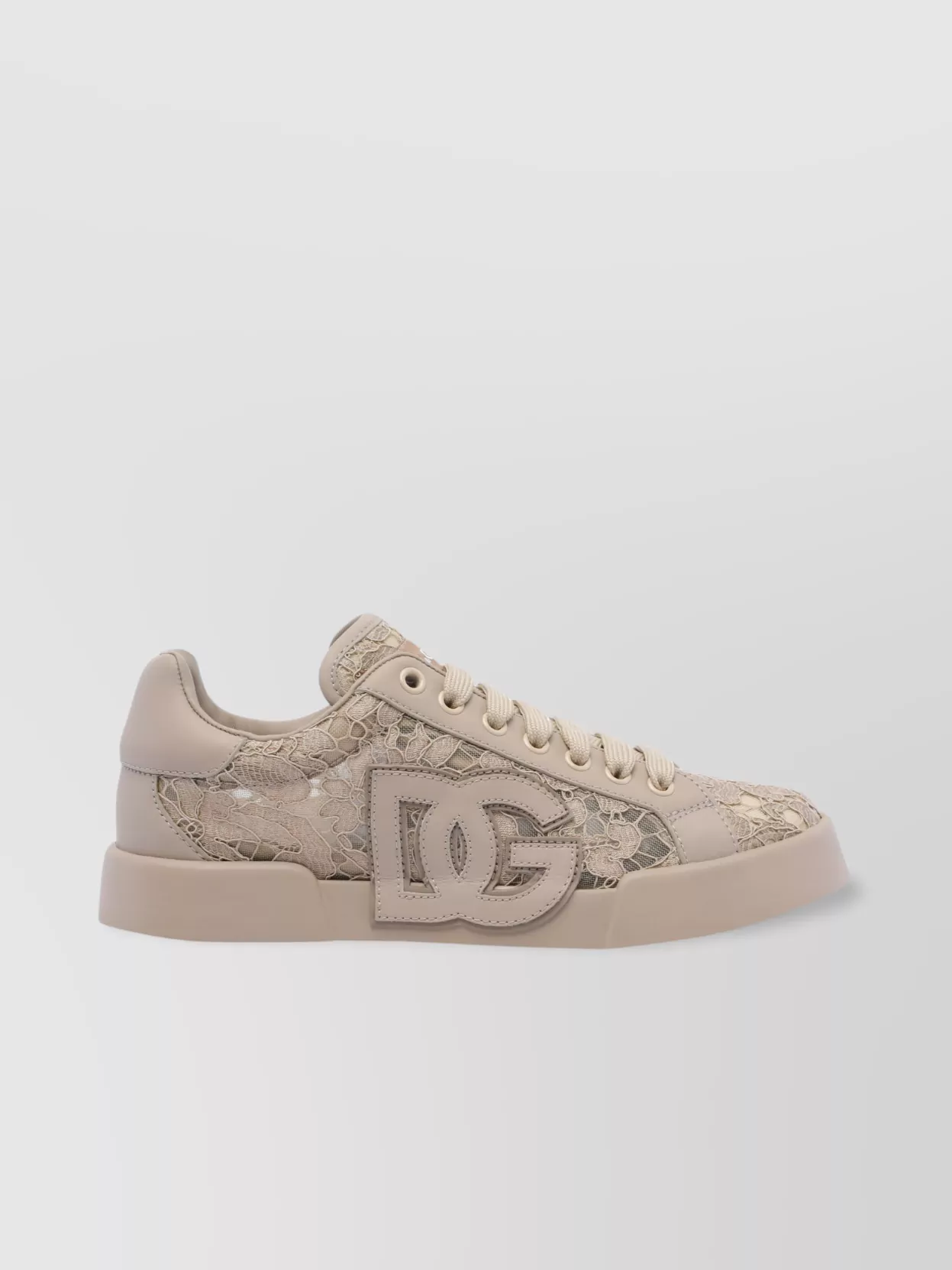Dolce & Gabbana Lace Overlay Low Top Sneakers
