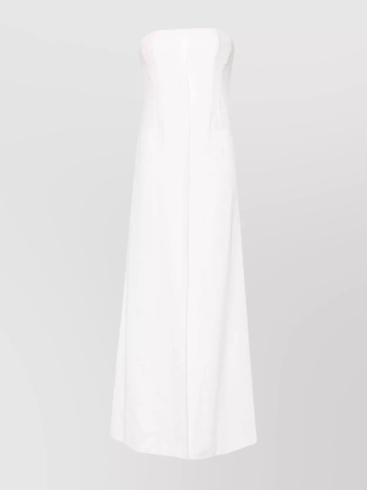 Shop Alberta Ferretti Bustier Neckline Long Length Dress In White