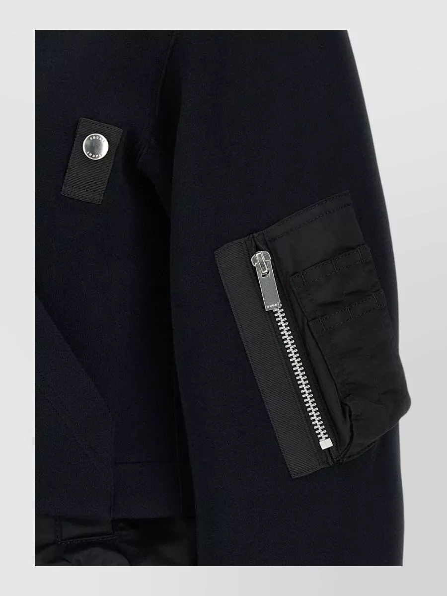 Sacai Paneled Hooded Bomber Jacket
