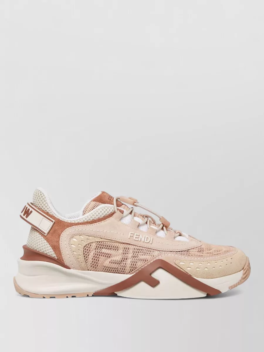 Fendi Mesh Flow Sneakers Perforated Design Pull Tab