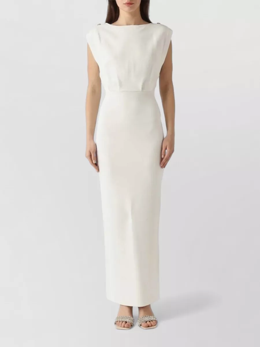 Elisabetta Franchi monogram milano-stitch maxi dress