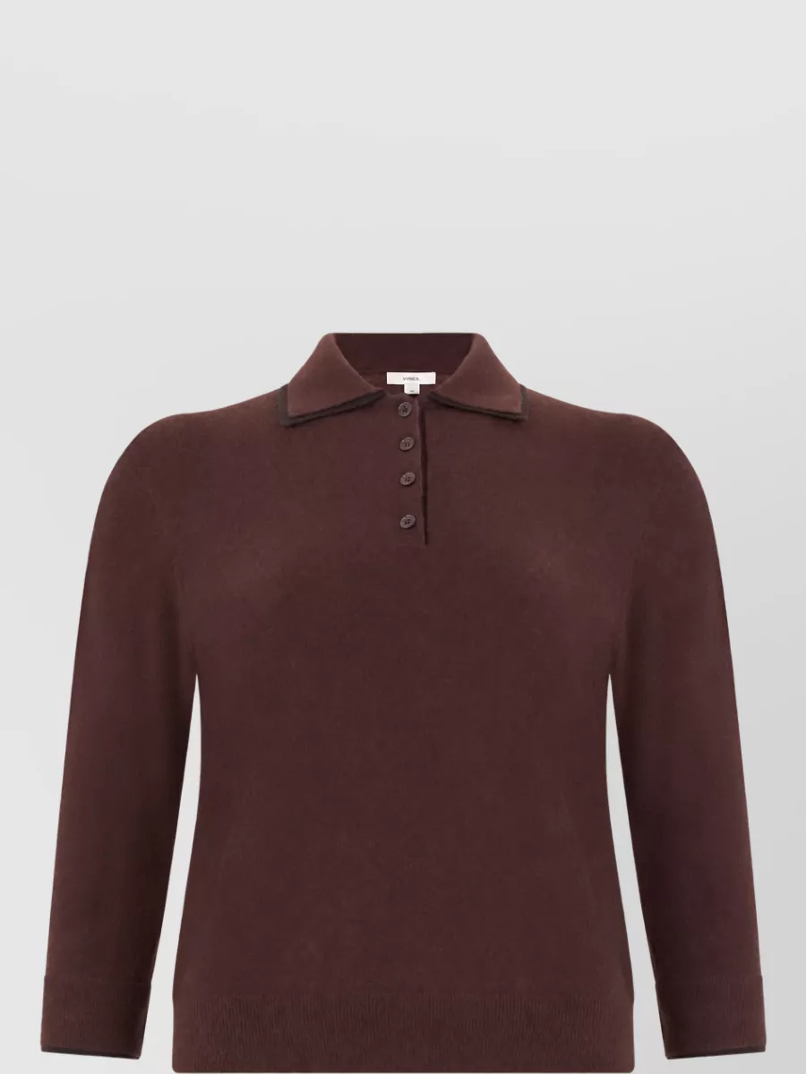Vince Cashmere merino wool polo jumper