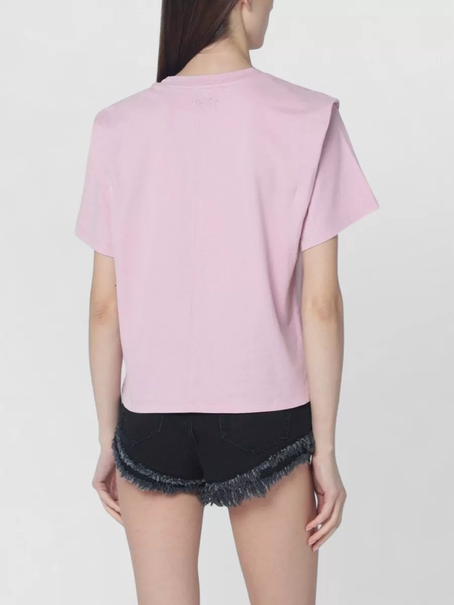 Isabel Marant Zelitos Cotton T Shirt Padded Shoulders