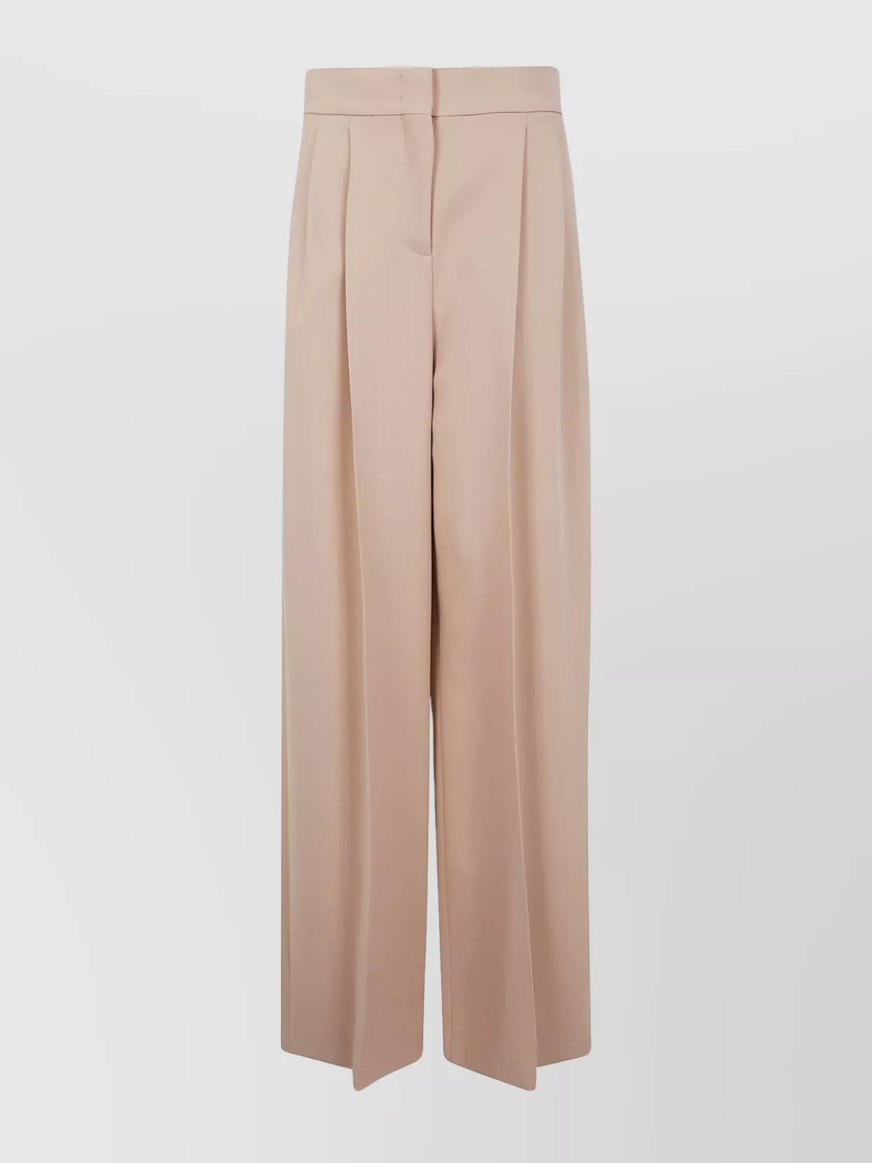 Alberta Ferretti High Waist Wide Leg Trousers In Pink