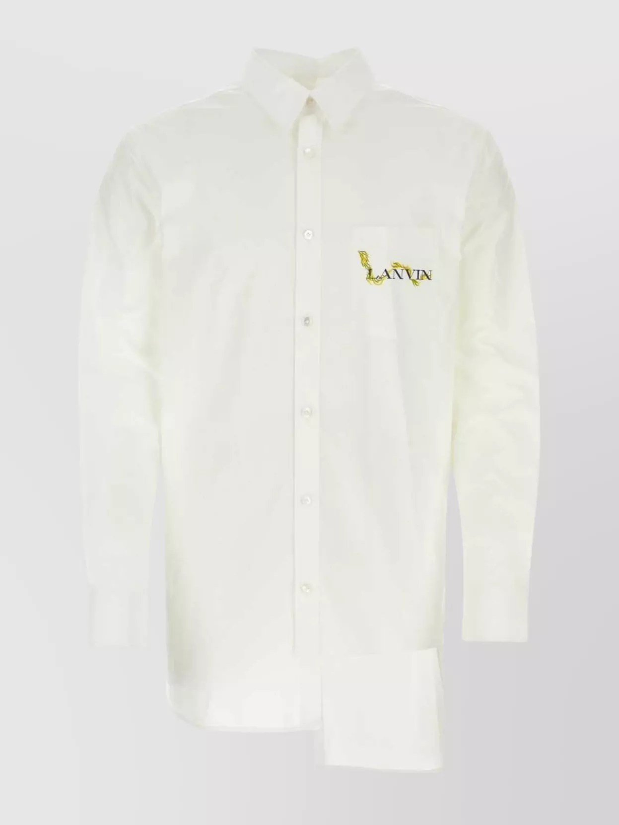 Shop Lanvin Sleeve Cuff Poplin Shirt In Pastel